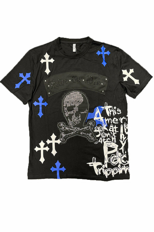 Bejewelled Chrome Skull TShirt